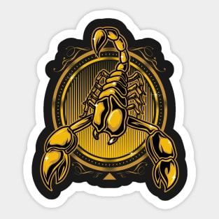 Golden Scorpio Sticker